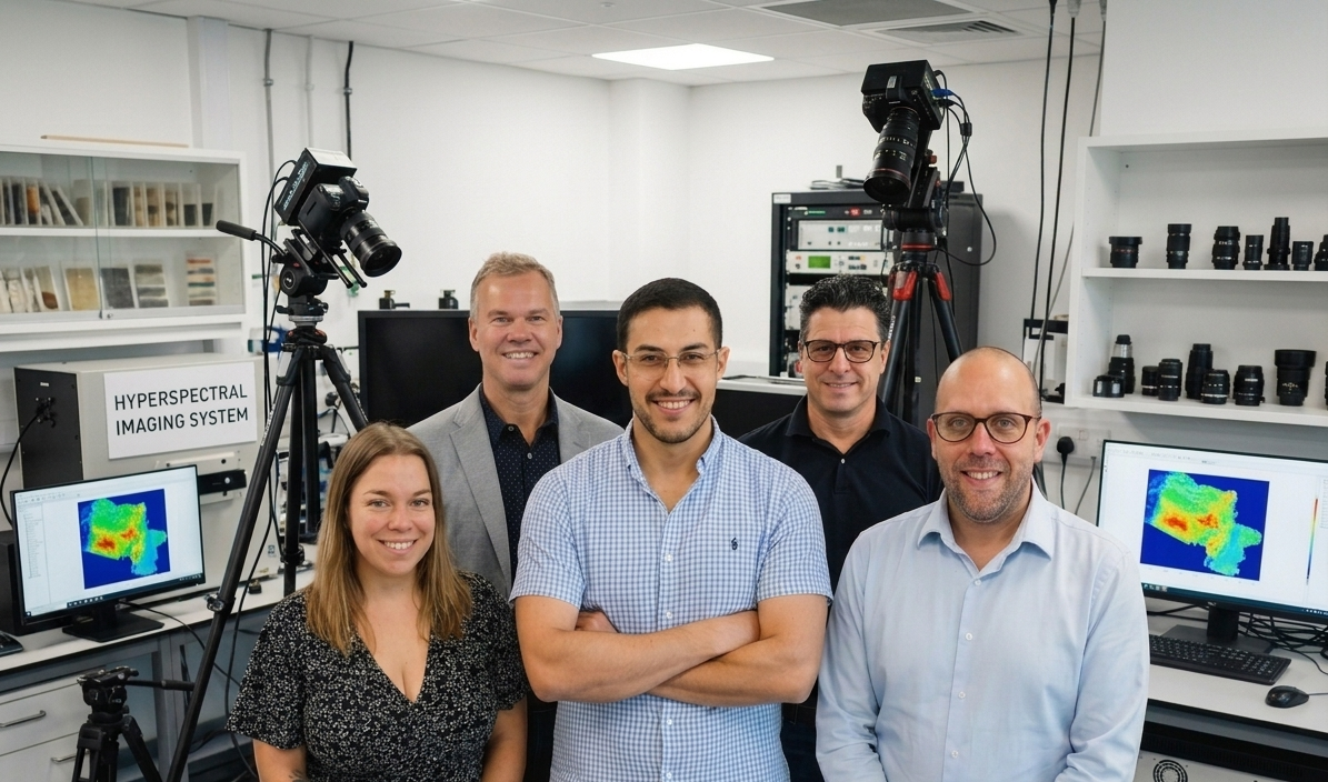 The Beyond team in the hyperspectral imaging lab